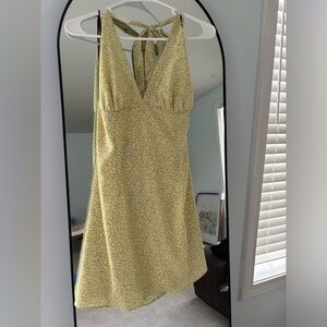Floral halter mini dress